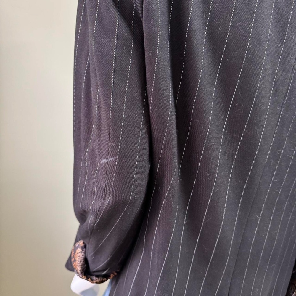 Vintage Slatl & Dean Pinstripe Blazer – Men’s Medium, Women’s Oversized Fit Des - Picture 5 of 8